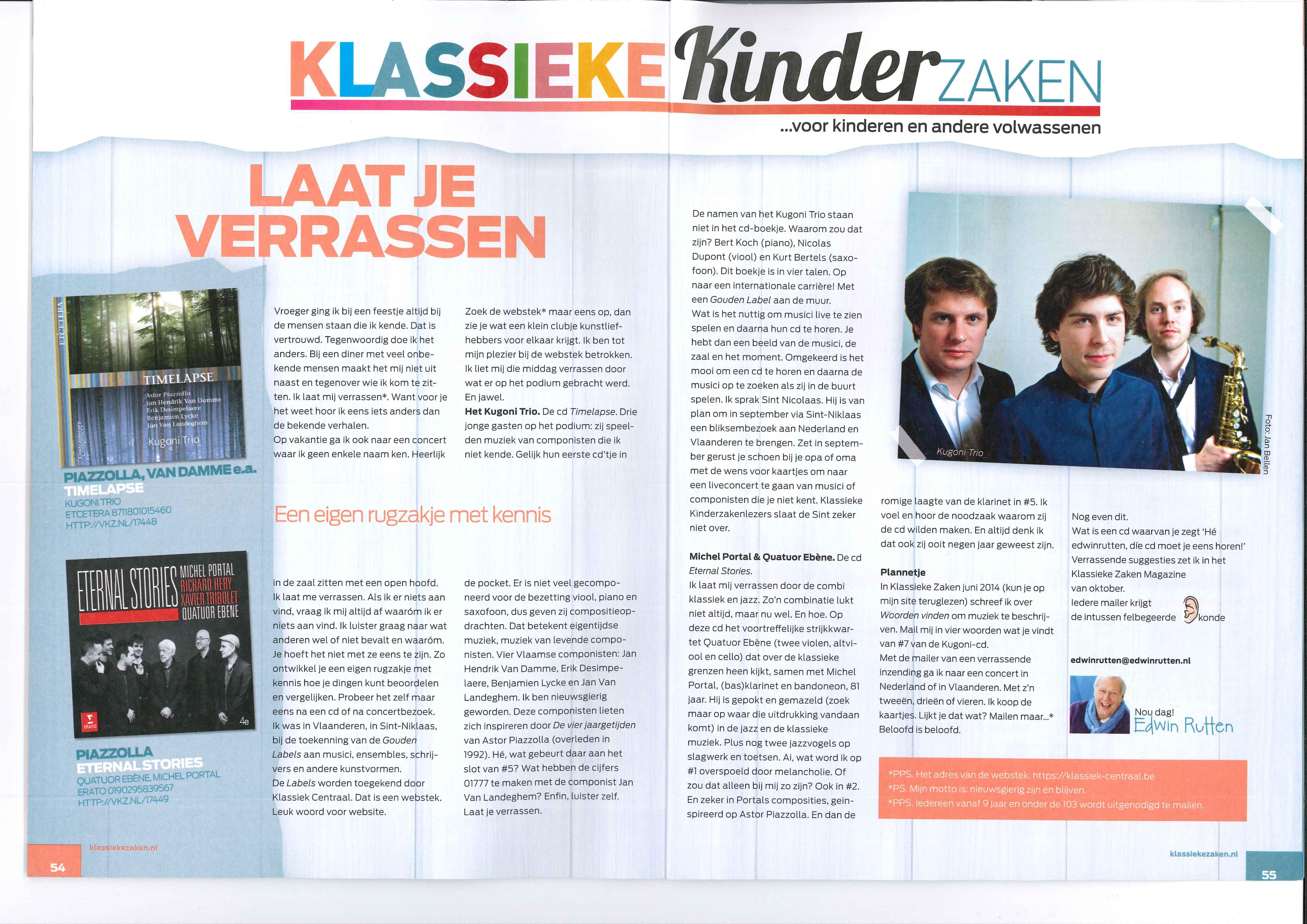 Nieuwe column Klassieke Kinderzaken