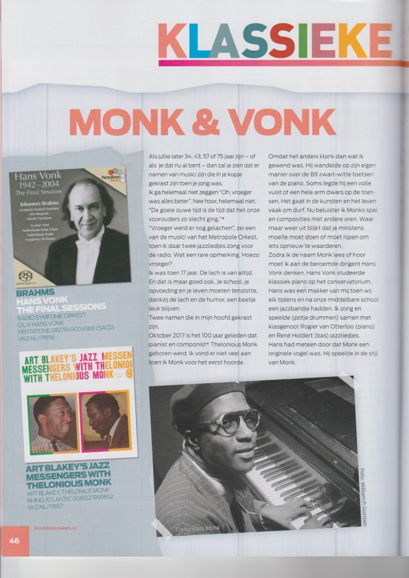 Nieuwe column Klassieke Zaken