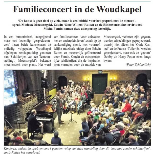 Reacties familieconcert Schilderijen van een tentoonstelling