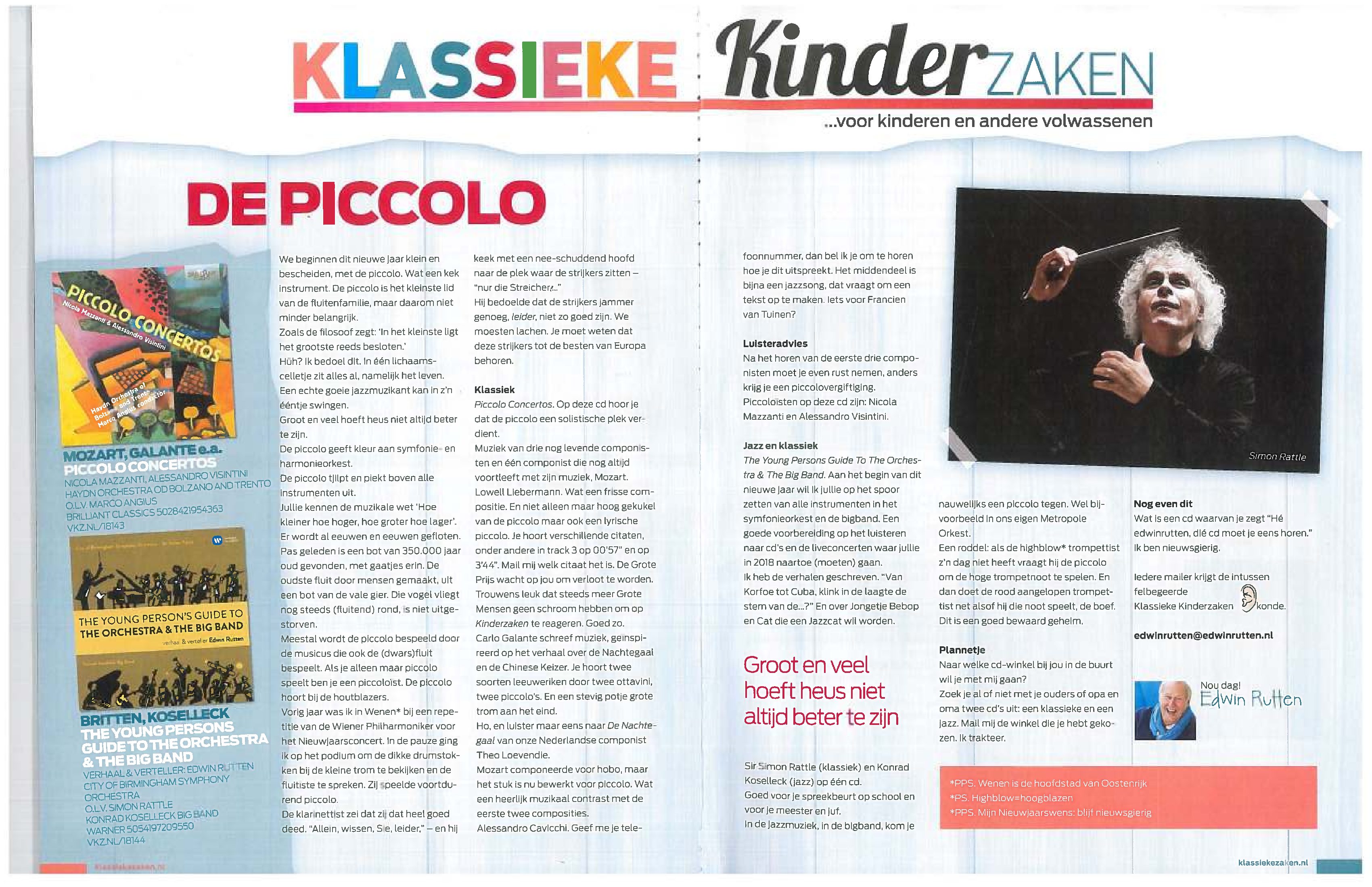 Nieuwe column Klassieke Kinderzaken