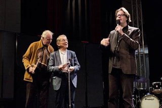 Uitreiking nieuwe CD “Orkest Ruud Bos – The Secret All Star Band”aan pianist Jan Huydts en John Engels