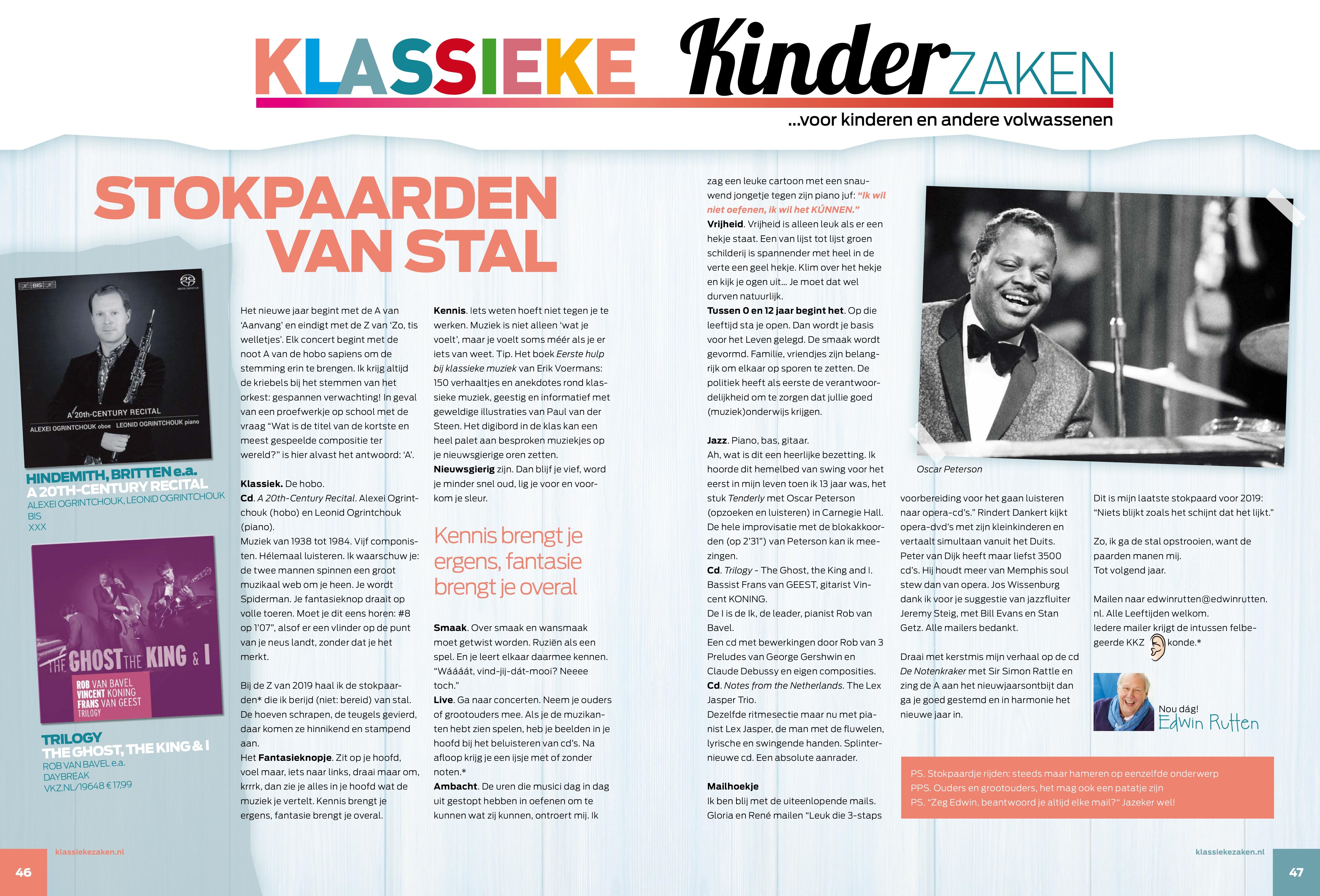 Nieuwe column Klassieke Kinderzaken