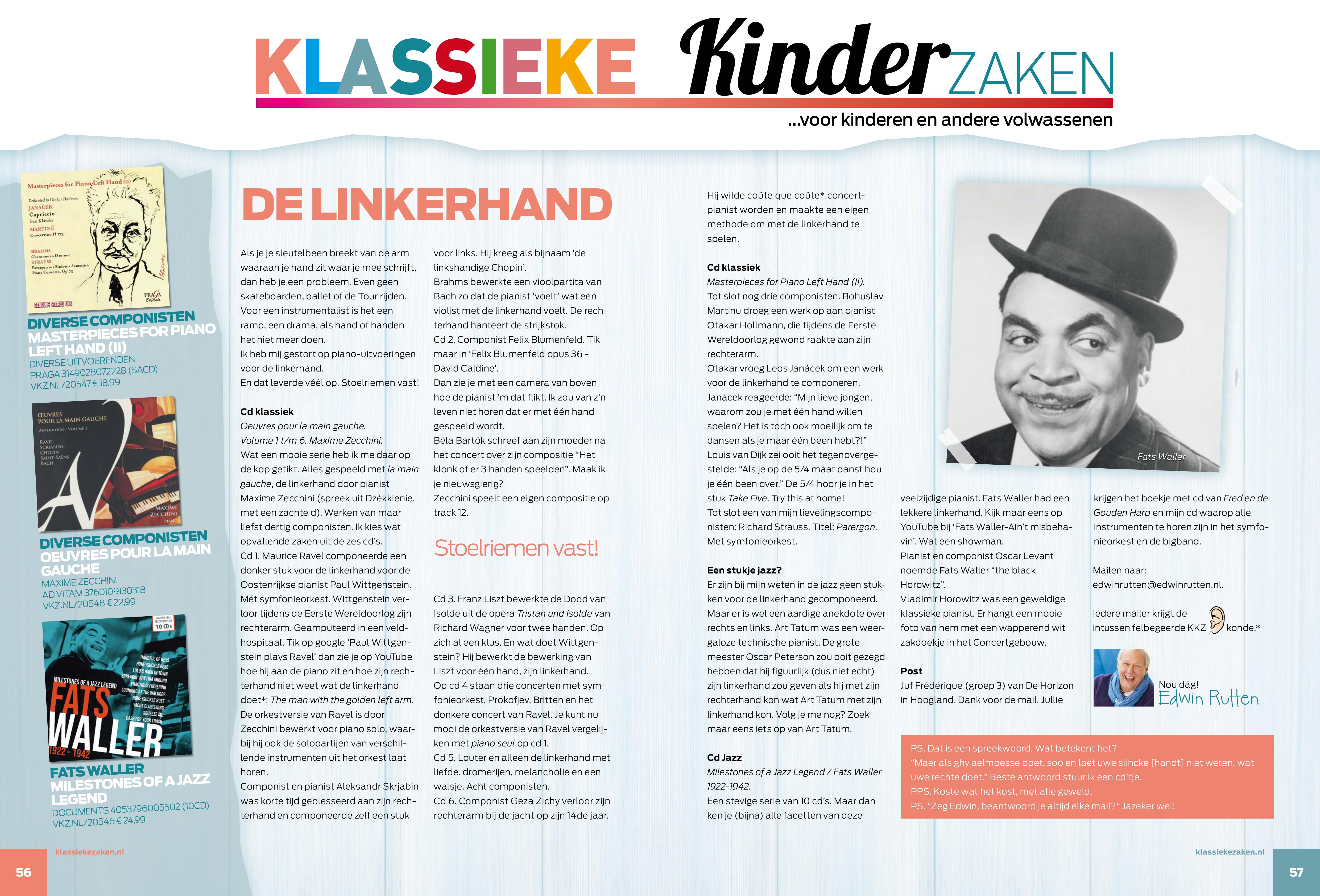 Nieuwe column Klassieke Kinderzaken