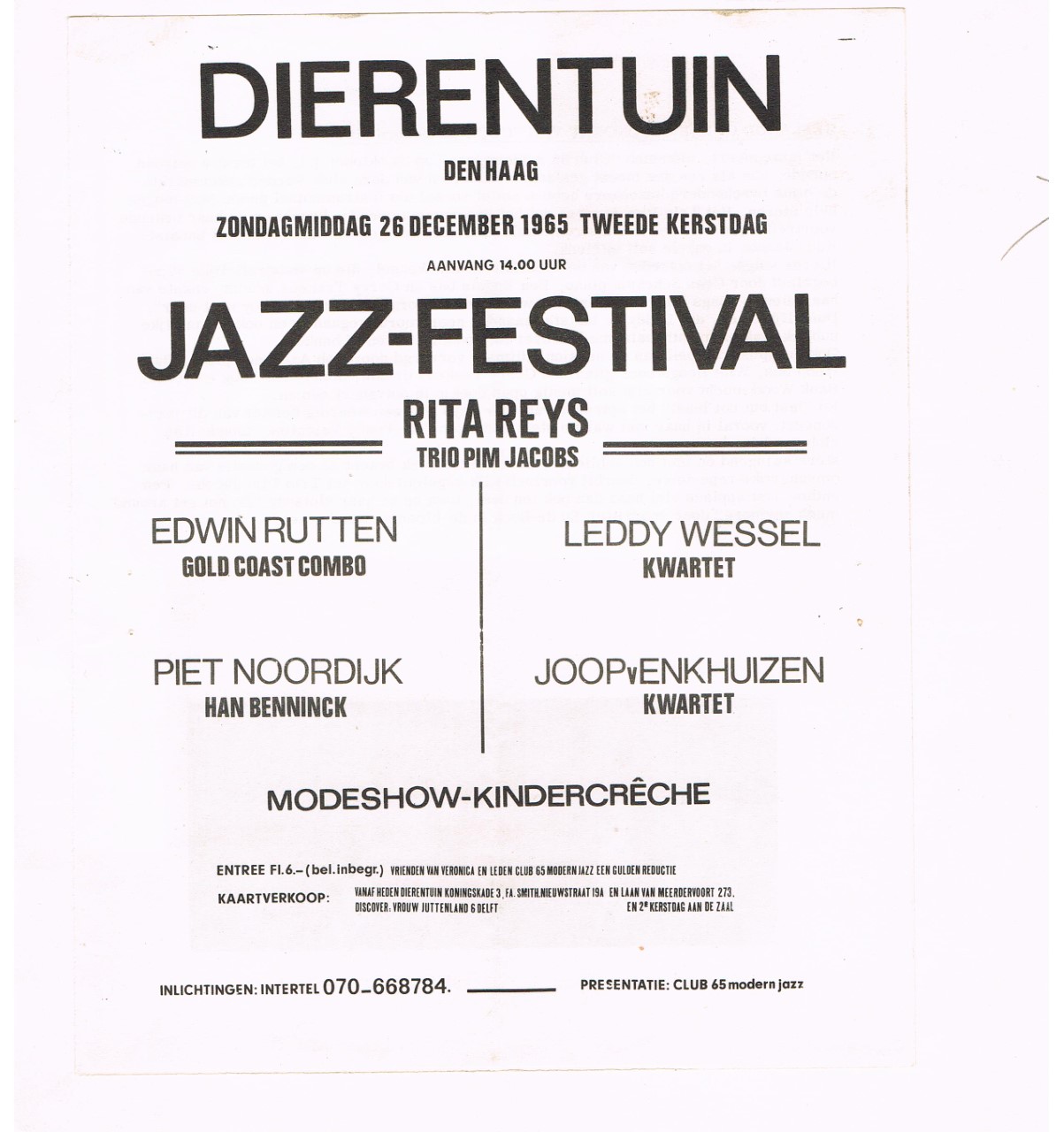 Jazzposter uit 1965