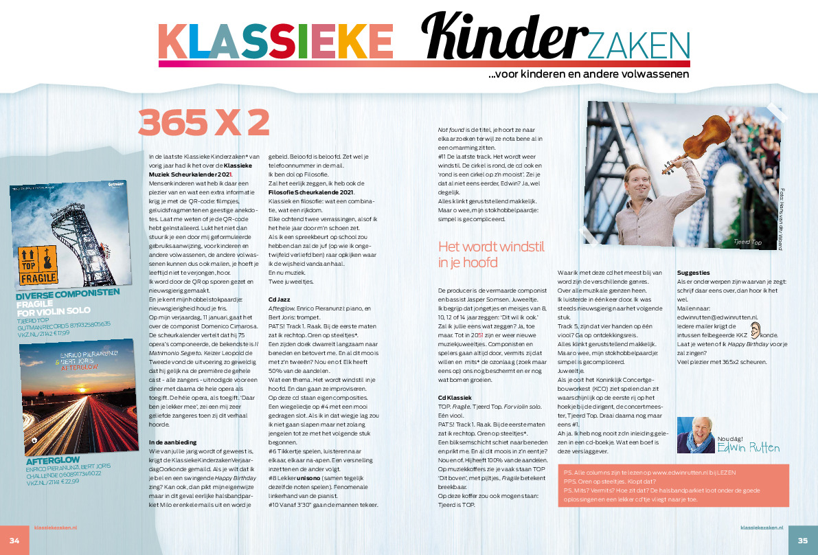 Nieuwe column Klassieke Kinderzaken