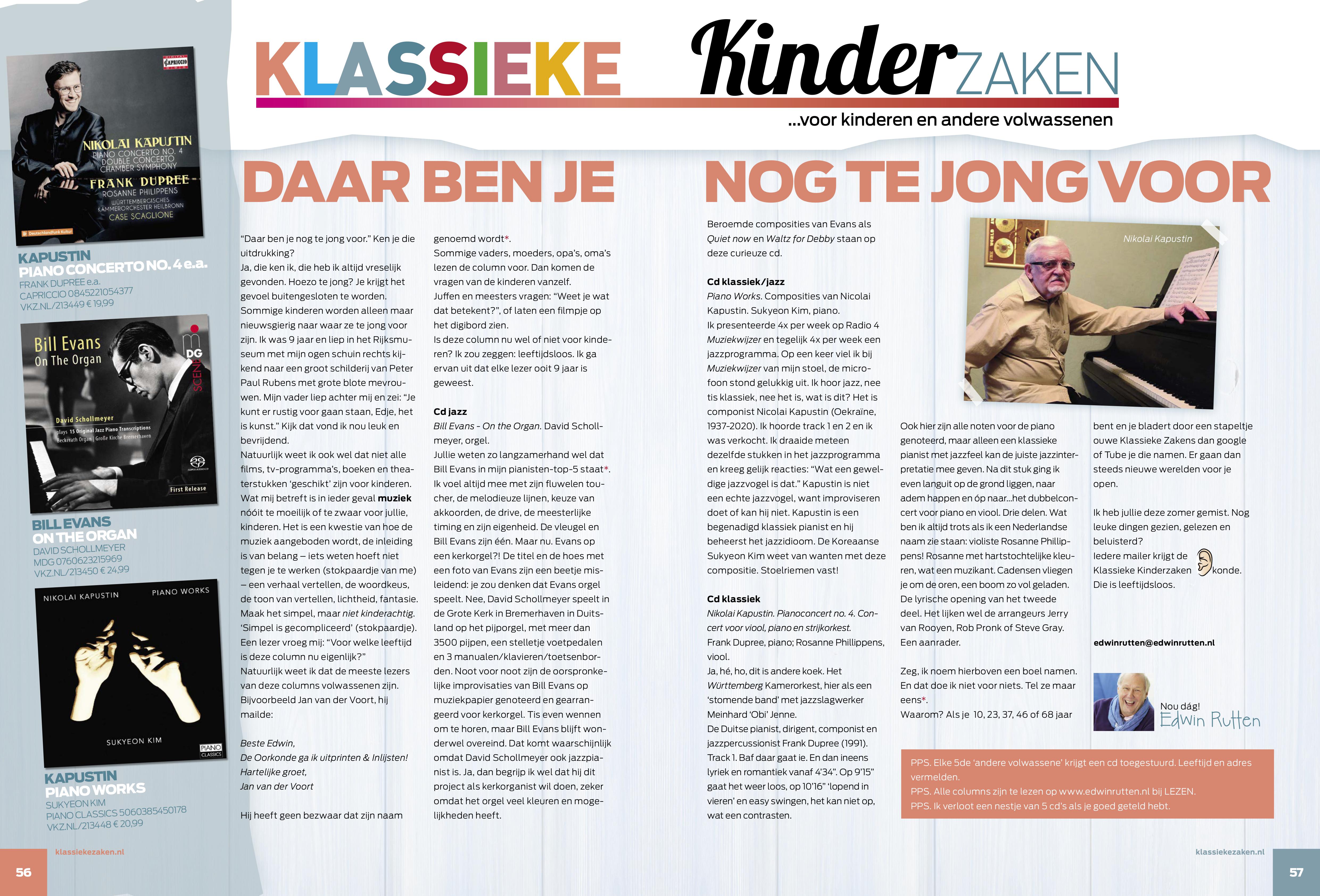 Nieuwe column Klassieke Kinderzaken